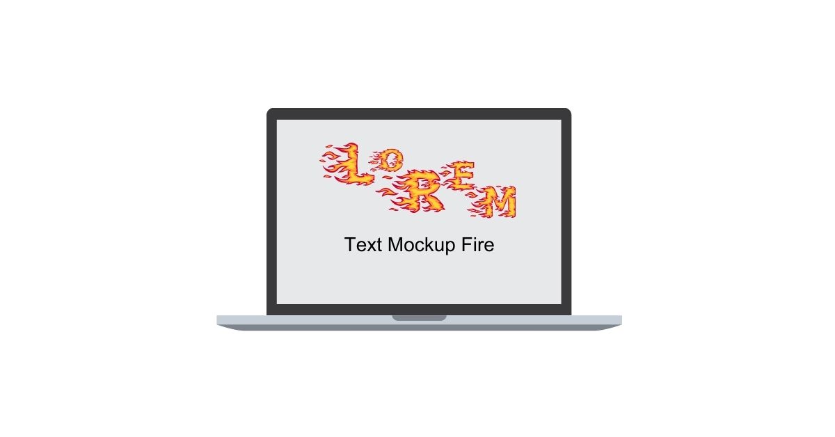 Text Mockup Fire