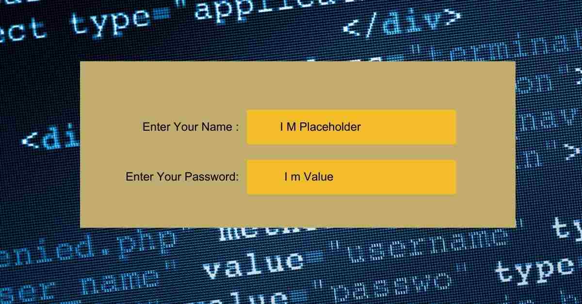What Is the Difference Between Value and Placeholder in Html?
