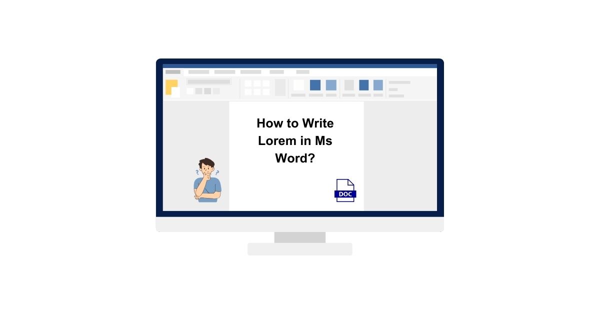 How to Write Lorem in Ms Word?