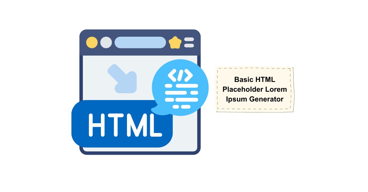 Basic HTML Placeholder Lorem Ipsum Generator