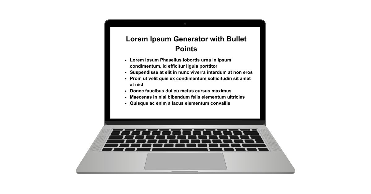 Lorem Ipsum Generator with Bullet Points