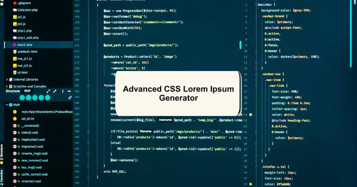 Advanced CSS Lorem Ipsum Generator