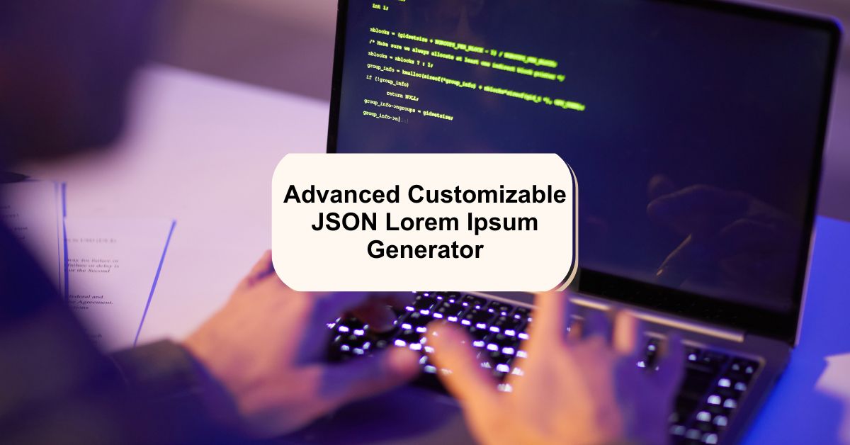 Advanced Customizable JSON Lorem Ipsum Generator