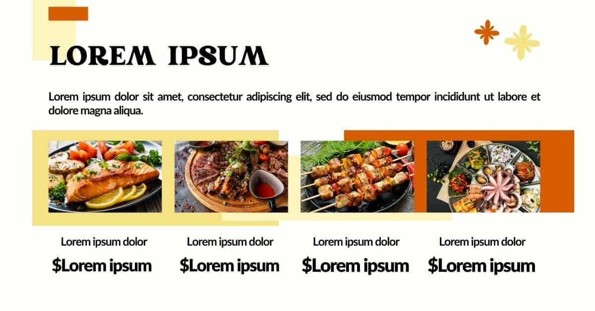 Lorem Ipsum Generator for Menu Designer