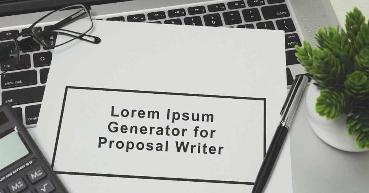 Lorem Ipsum Generator for Proposal Writer