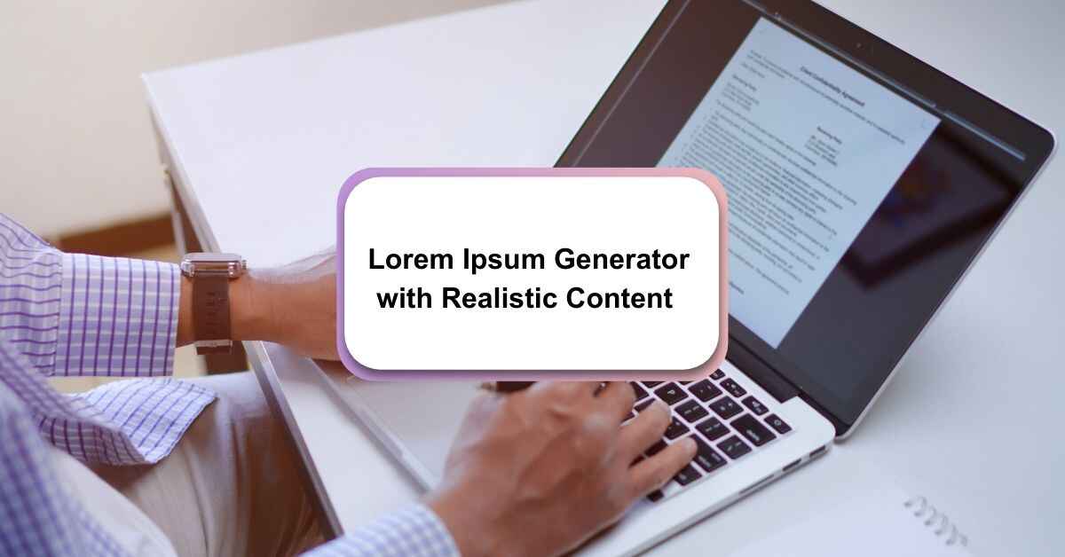 Lorem Ipsum Generator with Realistic Content