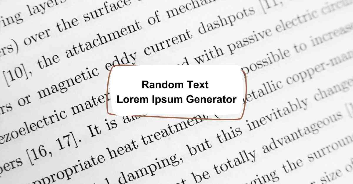 Random Text Lorem Ipsum Generator