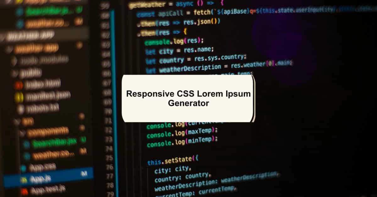 Responsive CSS Lorem Ipsum Generator