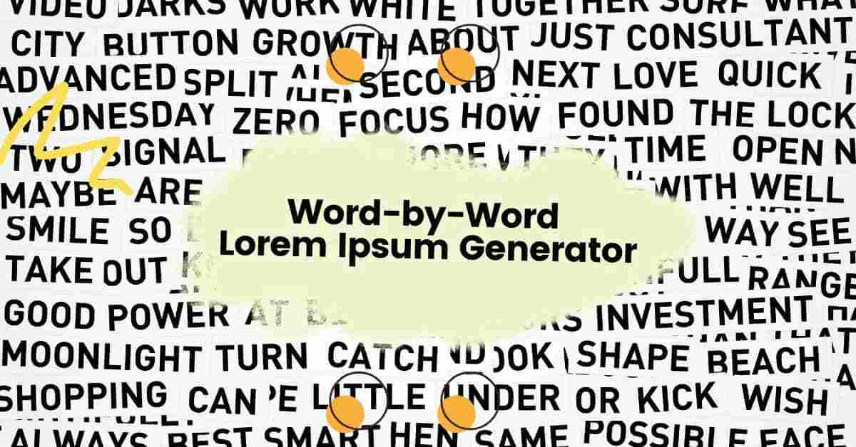 Word-by-Word Lorem Ipsum Generator