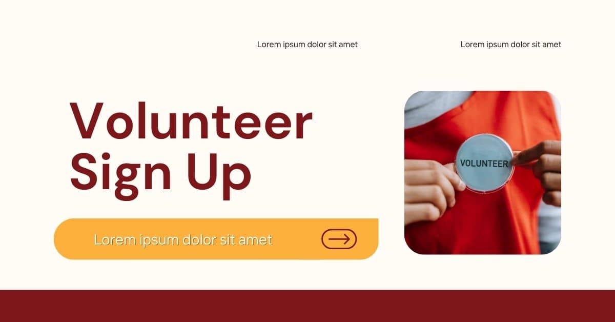 Lorem Ipsum Generator for Event Volunteer Sign-Up Forms