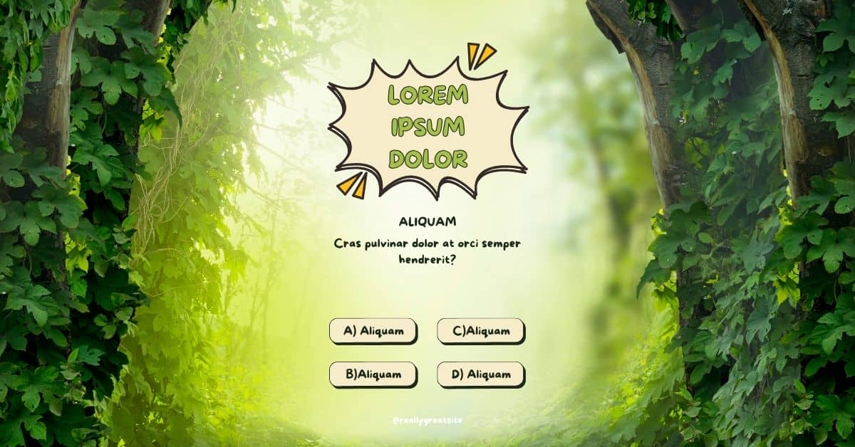 Lorem Ipsum Generator for Interactive Quiz Layouts