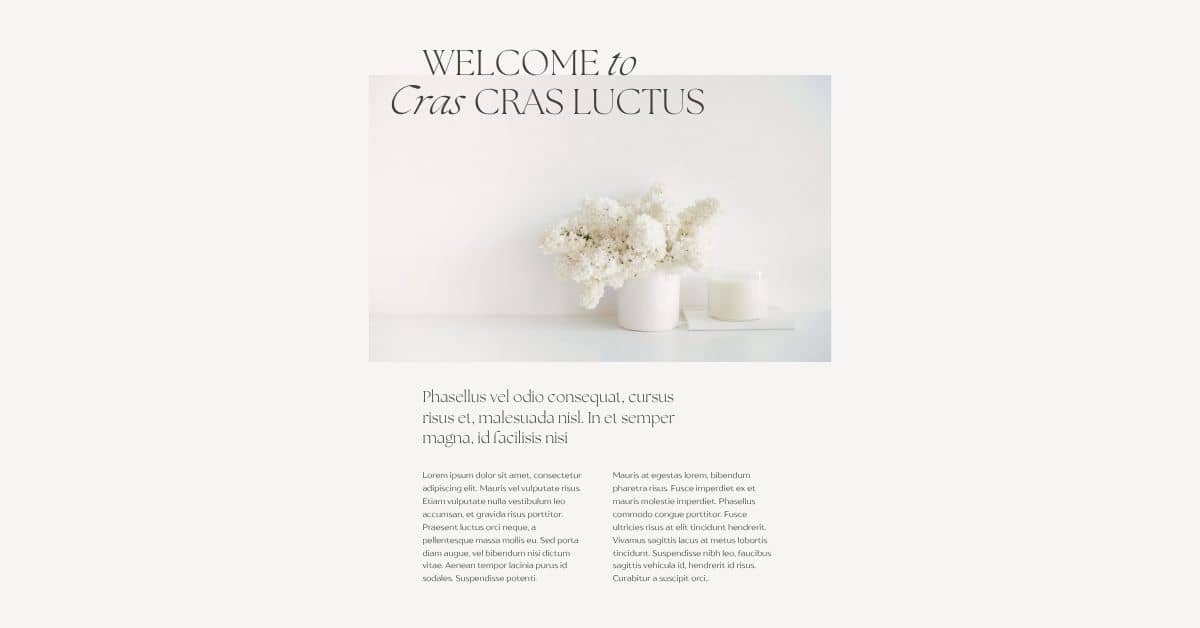 Lorem Ipsum Generator for Welcome Page Text